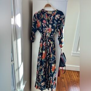 Beautiful Blue Flower Kurta Dress Kalki fashion